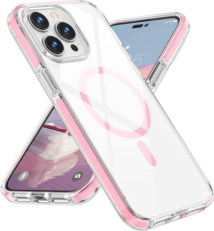 MILPROX Compatible with iPhone 14 Pro Max Case - Transparent Magnetic Classic Phone Case