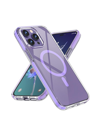 MILPROX Compatible with iPhone 14 Pro Max Case - Transparent Magnetic Classic Phone Case