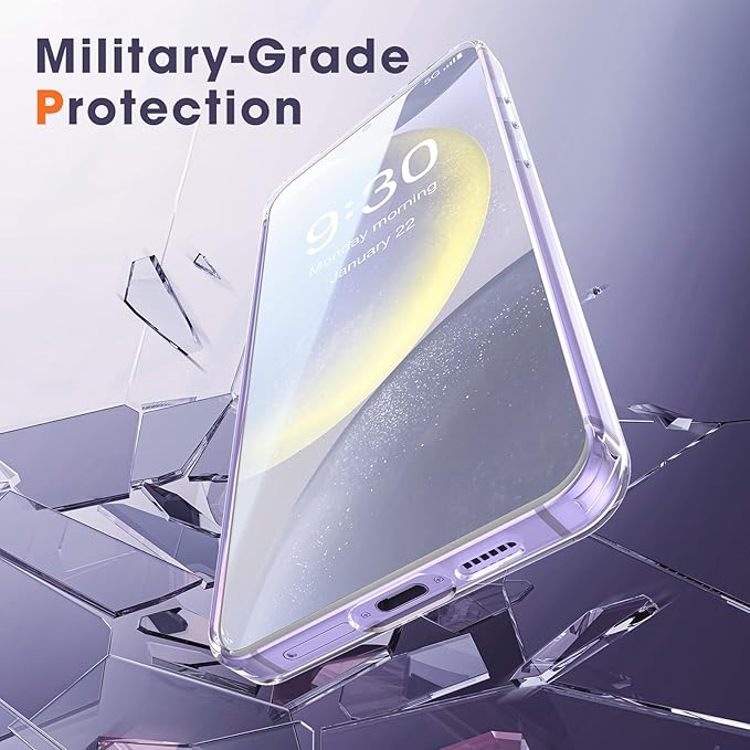 MILPROX Compatible for Samsung Galaxy S24 Series Clear Magnetic Hard Case