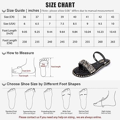 Zelaprox Women’s Rhinestone Flip-flop Open Toe Flat Sandals Sparkly Slip on Slide Sandals Glitter Casual Dressy Flat Sandals for Summer