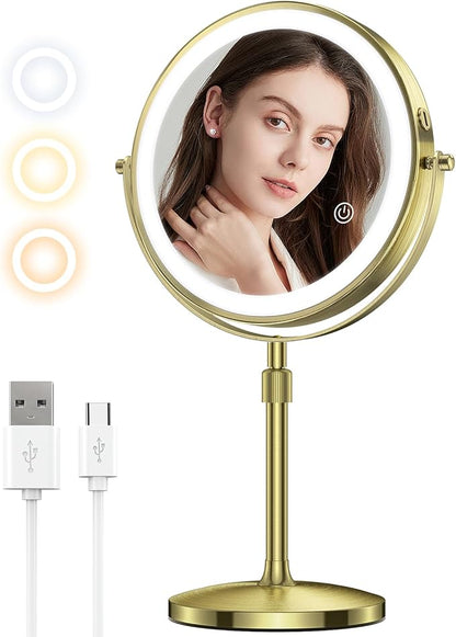 MILPROX 8 Inch Double Sided Illuminated Cosmetic Mirror