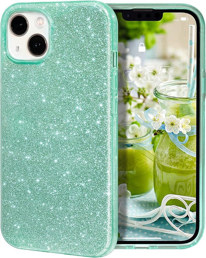 MILPROX Compatible with iPhone 14 Case - Glitter Rubber Gel Phone Case