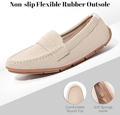 Zelaprox Loafer Shoes for Women Comfortable Women's Loafer Shoes Flat Shoes