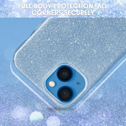 MILPROX Compatible with iPhone 14 Case - Glitter Rubber Gel Phone Case