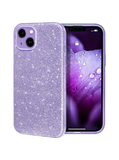 MILPROX Compatible with iPhone 14 Case - Glitter Rubber Gel Phone Case